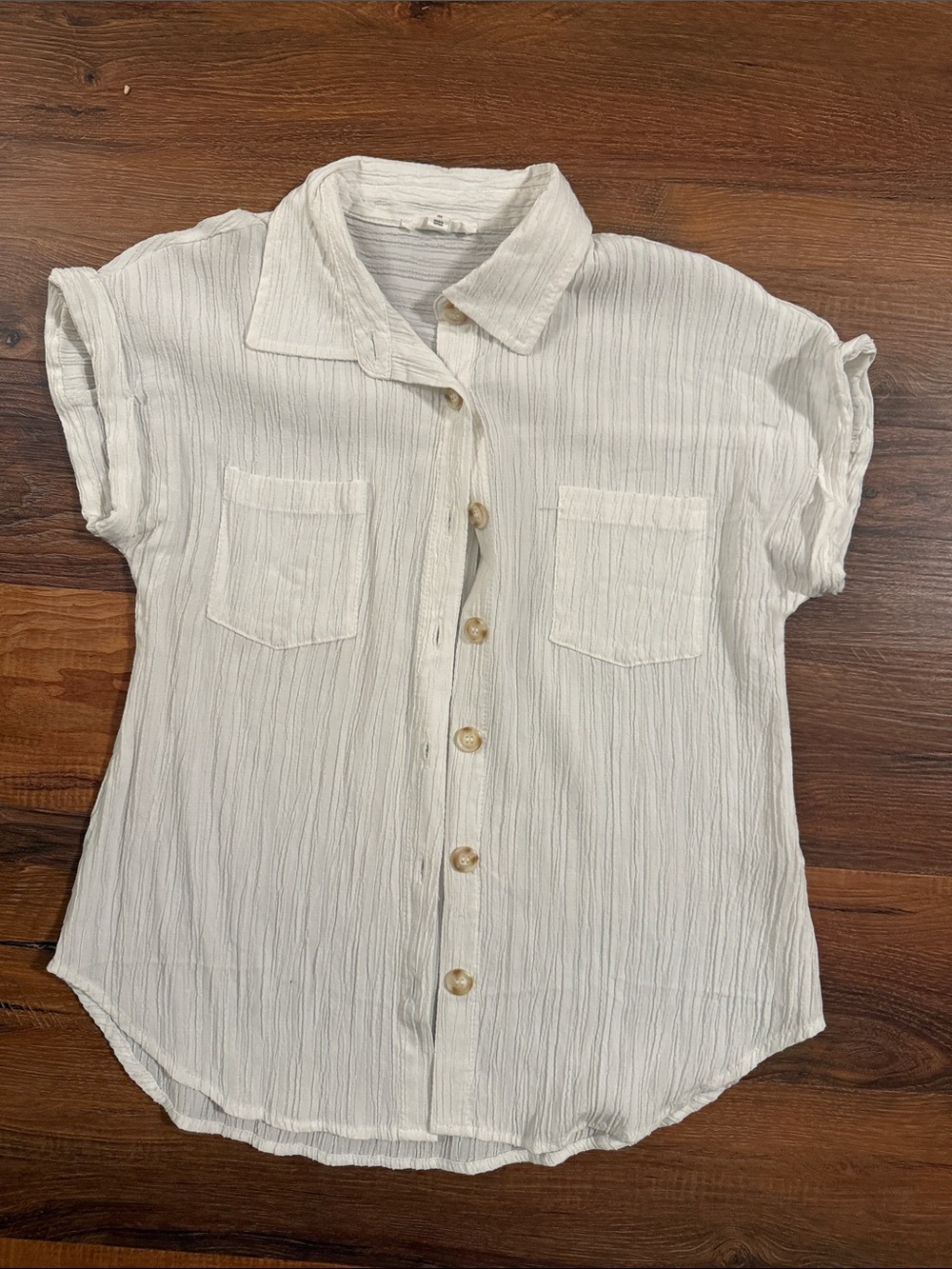 Lightweight White Button-Up Shirt